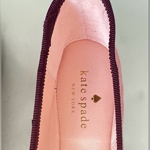 New KATE SPADE Fontana Ballet Flats W8 in Deep Rose - Picture 3 of 8